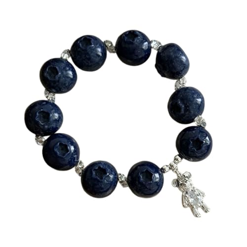 Vexandrie de poignet en perles de fruits, bijoux, Blueberry