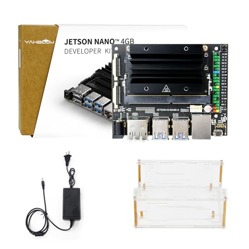 Image of Yahboom Jetson Nano 4GB SUB Developer Kit Power Adapter Acrylic Case Suitable for AI Electronic Projects (Nano B01 SUB, Basic Kit)