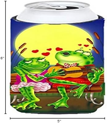 Caroline's Treasures APH0522TBC Frog Love Songs Tall Boy Hugger Can Cooler Sleeve Hugger Machine Washable Drink Sleeve Hugger Collapsible Insulator Beverage Insulated Holder image 4