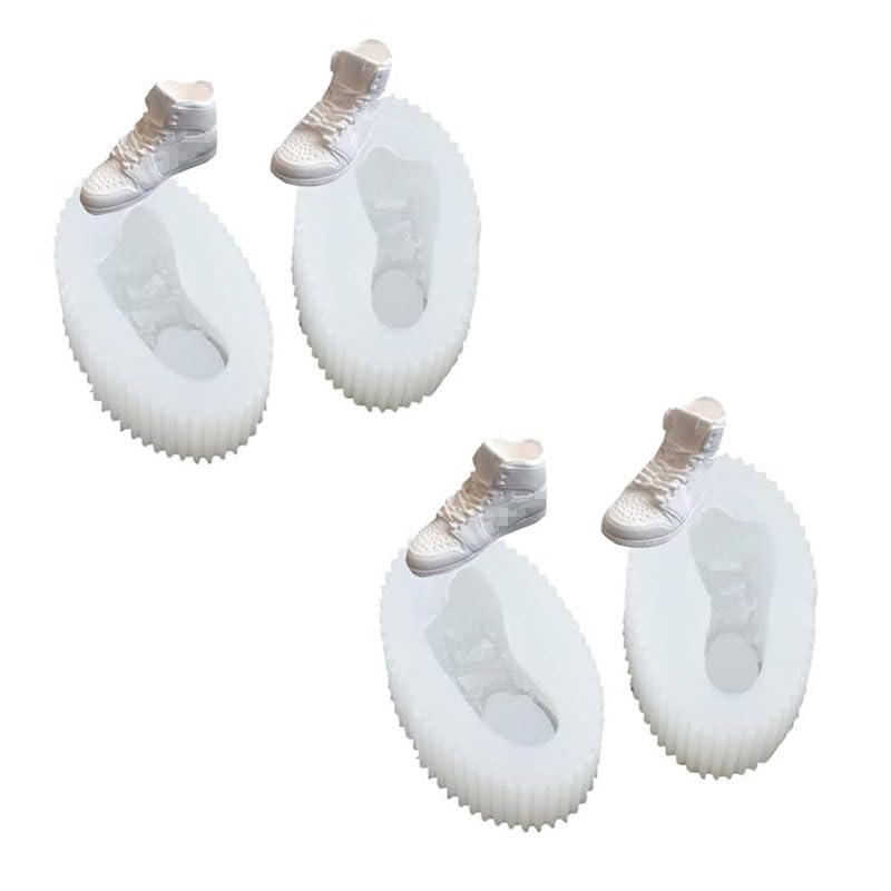 2PCS Sneaker style Epoxy Silicone mold Fondant Cake Decorating Tools Kitchen Baking Moulds
