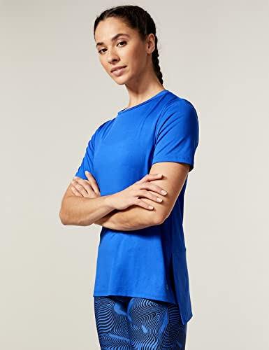 Image of Marks & Spencer Goodmove Womens Solid Polyester Blend Scoop Neck Regular Fit T Shirt