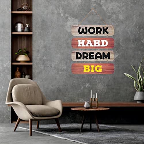 Image of Zesta Dream Big Wooden Wall Hanging Decorative Items /Hanging Home Wall Decor Items /MDF Decoration Items /Cute Wall Art For Living Room /Home Decor Items Living Room