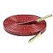 KIJH Enfants Femmes Hommes Bottes Baskets Shoestring 0.7 Cm Lacets de chaussures en cuir plat Tous les lacets rouges classiques assortis Aglet d'or, 1290 embouts en or rouge, 160cm