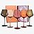 Khen Colored Crystal Wine Glass Set of 5, Large 20 OZ Glasses, Summer Flower Bright Italian Style Tall Stemmed Drinkware for Red & White Wine, Water Dinner Glasses, Color Glassware - (Stemmed)