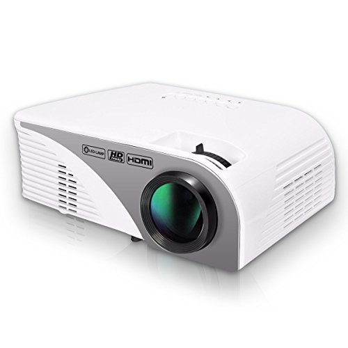 HD Projector,LCD 1200 Lumens Mini Video Projector LED Multimedia Projector Support 1080P for Home Cinema Theater