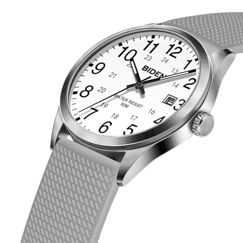 Image of LN LENQIN Mens Watches Analog Quartz Sports Unisex 30M Waterproof Nurse Watch for Men Women Medical Professionals Military Time with Second Hand Glowing Easy to Read Dial