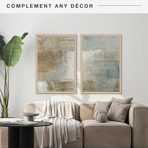 MCS Studio Gallery Movie Poster Frame 27x40 Natural Woodgrain, Vertical & Horizontal Wall Hanging Large Picture Frame for Photos, Artwork & Custom Posters (2-Pack)