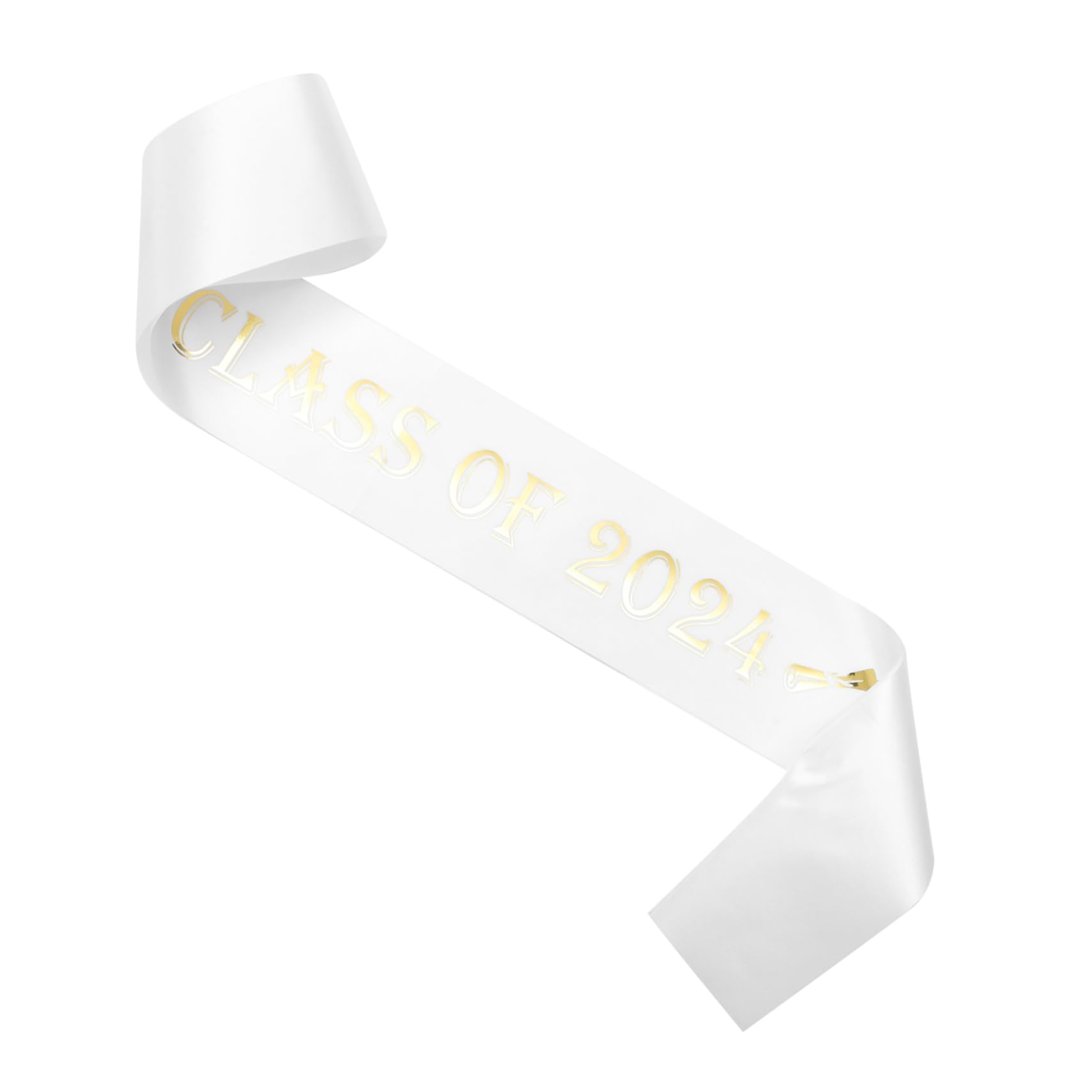 NOLITOY Graduation Stoles Class of 2024 Sash Senior Graduation Silver Letters Adjustable Shoulder Strap for Graduation Etiquette Versatile Sash for Formal Occasions