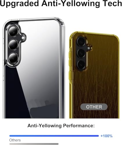 Image of ClearPC Clear Hard PC Case for Samsung Galaxy A33 5G, Anti-Yellow Transparent Back Cover, Anti-Scratch, Raised Camera Protection, Shockproof, Wireless Charging Compatible, NonYellowing (Clear)