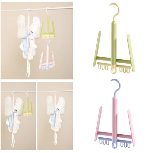 Secador de calzado giratorio con clip seguro organizador vertical ahorro espacio miniatura 2