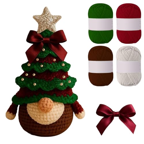 TECHEEL Weihnachts Häkel Set DIY Weihnachtshäkelset DIY...