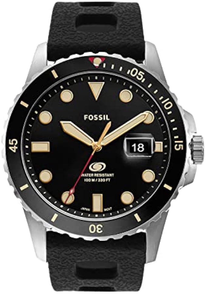 Fossil Blue Men's Dive-Inspired Sports Watch with Stainless Steel, Silicone, or Leather Band