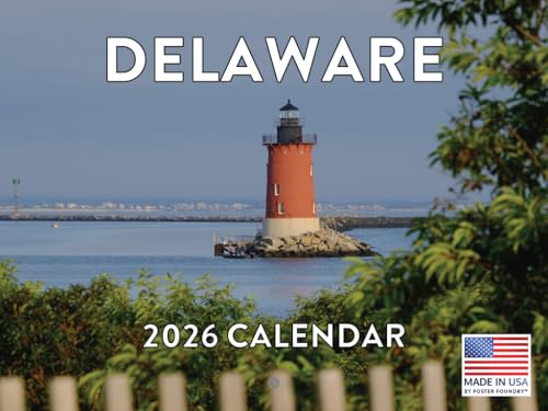 Delaware Calendar 2026 Wall 12 Month Monthly DE Scenic Souvenirs Themed