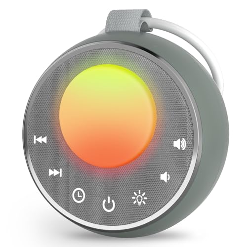Peakeep White Noise Portable Sound Machine Sleeping Light for Adults Baby, Loud Clear Speaker...