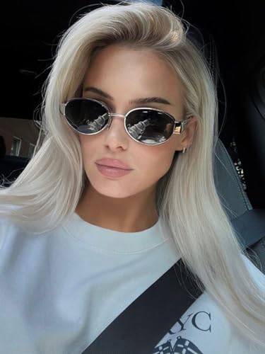ADE WU Retro Oval Sunglasses for Women Men Treny Designer Sun Glasses in Metal Frame2