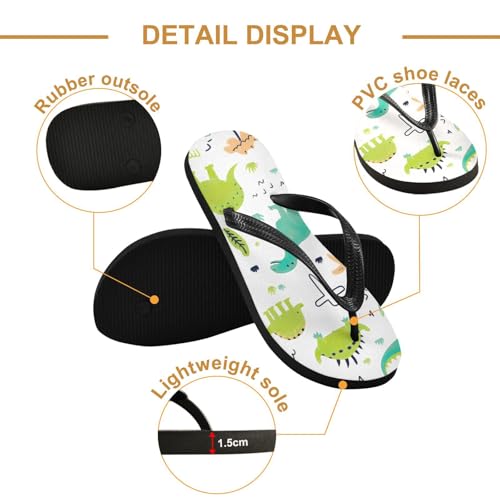 Women Beach Summer Casual Flip Flop Cute DinosaurQuick Dry Sandals Slipper for Men 214B27052