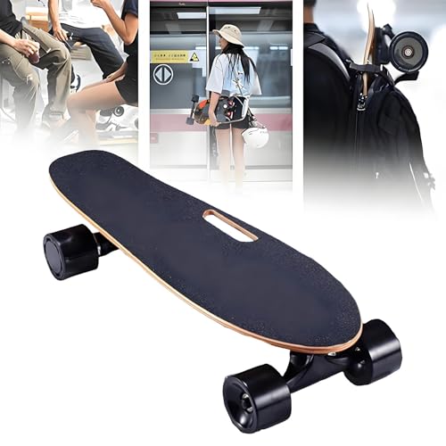 GIZMIT Patineta eléctrica de 24 km/h, con Control Remoto, Alcance de 12,8 km, Carga máxima de 70 kg, Ajuste de 3 velocidades, 7 Capas de Arce - Patinetas eléctricas para Todas Las Edades
