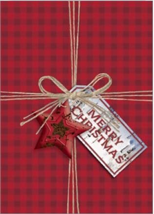 Photo 1 of Farmhouse Collection Box of 18 Christmas Cards w/Envelopes (Merry Christmas - Wrapped Gift)