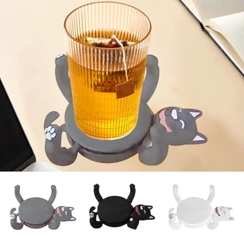 Dessous-de-verre chat impression 3D porte-gobelet table basse - 4