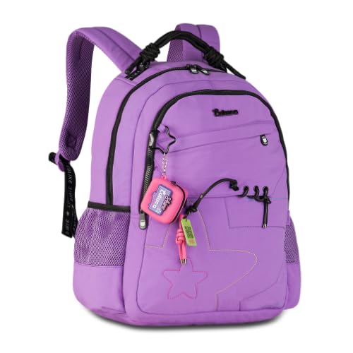 Mochila De Costas Luluca Feminina Resistente Escolar (Roxo)
