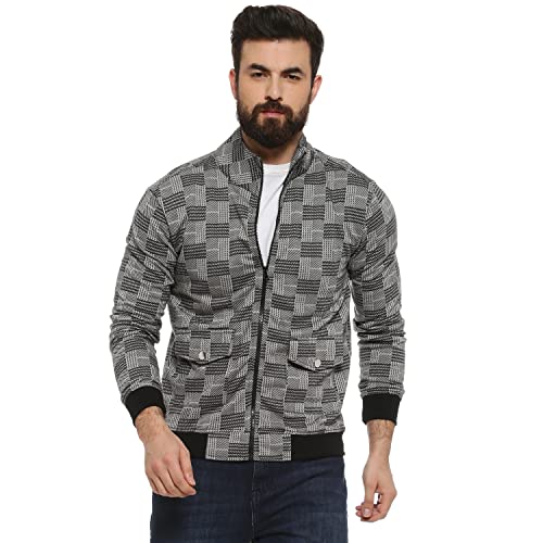 Image of Campus Sutra Mens Cotton Blend Standard Length Jacket