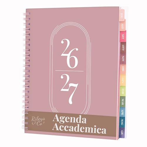 Rileys Agenda Accademica 2026–2027, Agenda Settimanale con Accademica Giornaliera, Planner