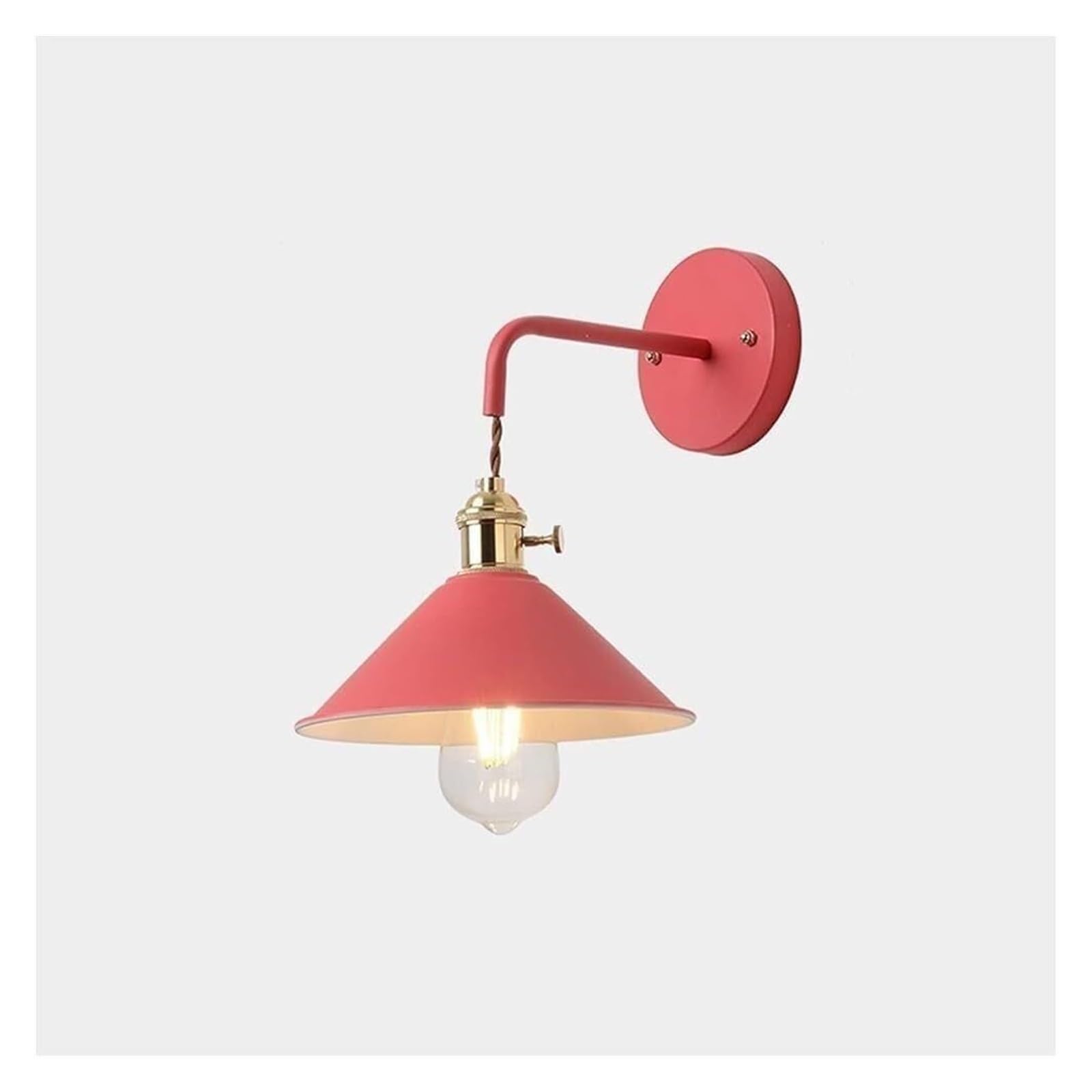VDOQTLJT Minimalist Wall Sconce European Lamp Modern Bedside Bedroom Reading Light Lamps sconces(Rosso)