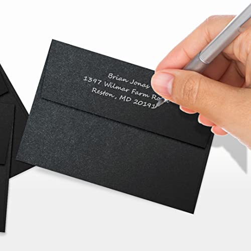 Lux A1 Invitation Envelopes (3 5/8 X 5 1/8) 50/Box, Anthracite Metallic (5365-15-50) #TOP5
