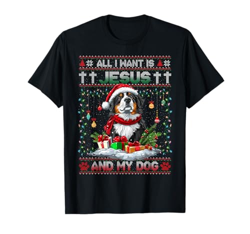 Bernese Mountain Dog Christmas Tree Decorations Dog Lover Camiseta