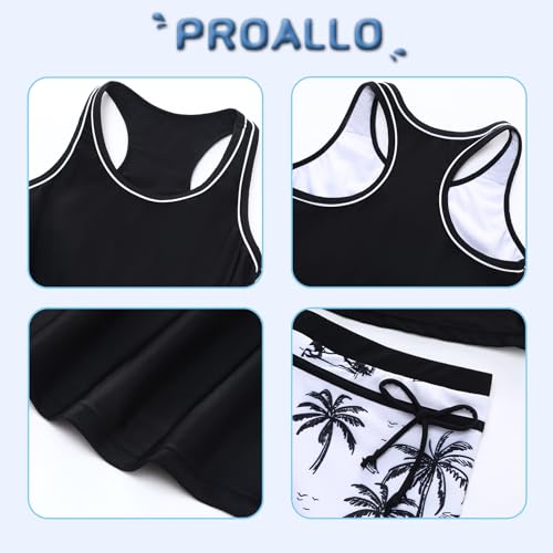 Image of Little Girls' Summer Swimwear Two Piece Boyshort Tankini Kids Swimsuit
