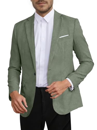 Miami Vice Mens Suits Jacket Sage Green Sports Coat Mens Casual Daily Blazer Teens Homecoming Blazer Jackets Size Medium