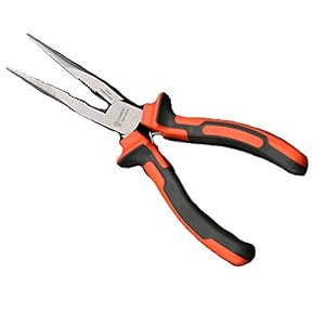 Edward Tools Pro-Grip Needle Nose Pliers 6” – Hard Carbon Steel Jaws – Spring Loaded Design for Easier Use – Ergo Soft Handle with Safety Ridge – Long Reach for Home, Fishing, Jewelry, Crafts (1)