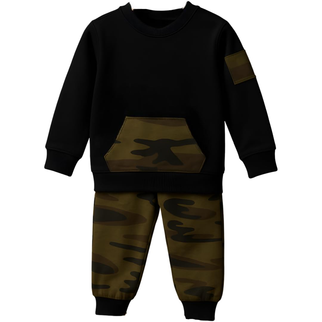 Googo Gaaga Printed SweatShirt with Joggers for Boys - Cotton Clothing Set for Baby Boy | Soft Fabric Full Sleeves Sweat Shirt | Regular Fit Kids Outfit