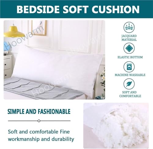 Grand Coussin Rectangulaire Doux pour Tête de Lit #11 King - 5