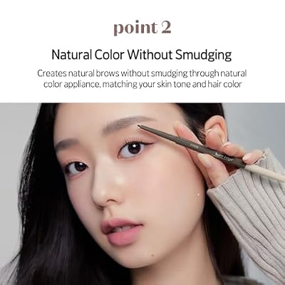 ETUDE Bare Edge Brow Pencil, Eyebrow Pencil, Slim 3D Hexagon, Natural Looking, Korean Makeup, Beauty, Mild Taupe (0.003 Ounce)