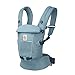 Ergobaby BCASFMSLTBLU, Marsupio Adapt per neonati, 3 posizioni mesh SoftFlex marsupio anteriore ergonomico marsupio posteriore per neonati, Slate Blue