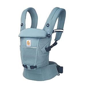 Mochila portabebé Ergobaby Adapt para recién nacidos desde el nacimiento, portabebé ergonómico de malla SoftFlex de 3 posiciones para transportar en el abdomen y en la espalda, Slate Blue