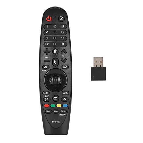 Hopcd AM-MR600 AN-MR650 Control Remoto, Control Remoto Universal de reemplazo para LG TV AN-MR650 42LF652v AN-MR600 55UF8507, Distancia de 10 m/33 pies, Negro