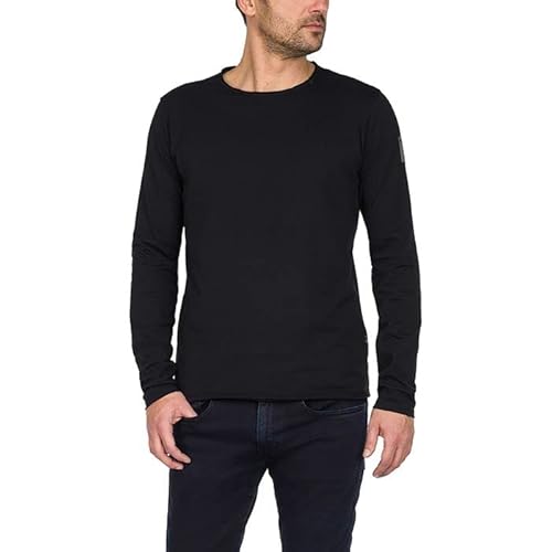 Preisvergleich Produktbild Replay Herren M3592 .000.2660 Langarmshirt, Schwarz (098 Black), L