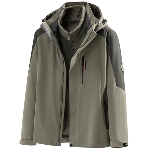 Manteau de pluie chaud montagne homme veste hiver 3 en 1 pour randonnée