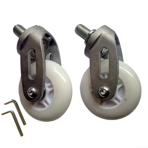 Waveboard-Räder, 80 mm, mit Halterungen aus Aluminiumlegierung, für Rollen, Skateboards, hochelastisches PU für reibungsloses und leises Fahrerlebnis, Weiß, 2 Stück Waveboard-Räder, 80 mm, mit Halterungen aus Aluminiumlegierung, für Rollen, Skateboards, hochelastisches PU für reibungsloses und leises Fahrerlebnis, Weiß, 2 Stück