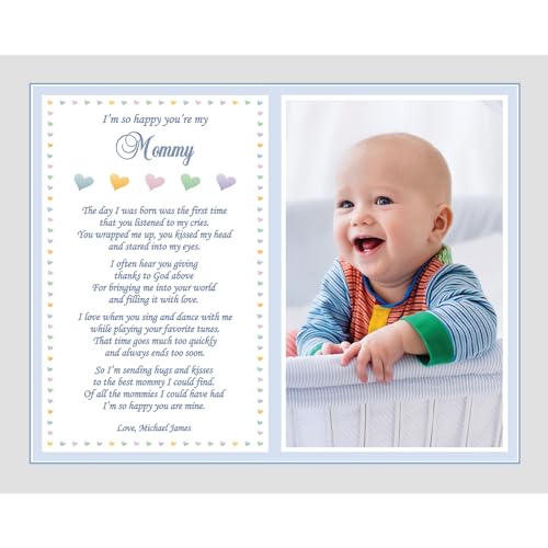 Image of Poetry Gifts Baby Boy Gift to Mommy, Sweet Poem from Son to Mom, 8x10 Inch Custom Print