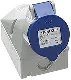 mennekes wanddose twincontact 16a 3p 6h 230v ip44 1341 Geeignet für Durchgangsverdrahtung.