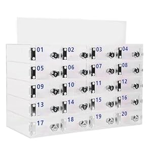 YNSHOP Transparenter Handy-Safe Schrank 20 Fächer