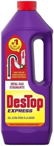 DESTOP - Déboucheur Gel Express 1L - Lot De 4 - Vendu Par Lot