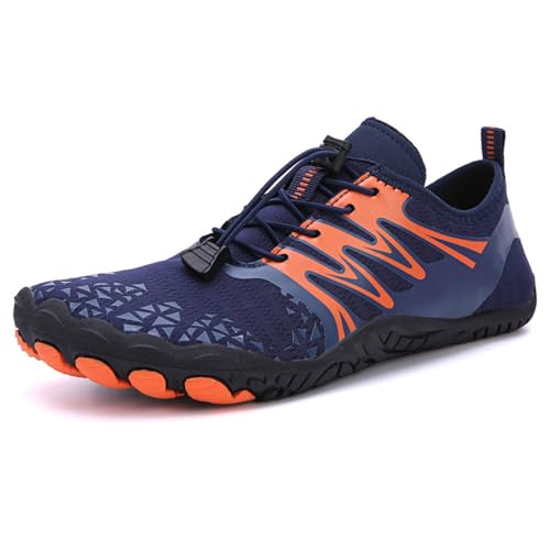 Wide Fit Barefoot Shoes for Women, Flexible Non-Slip All-Round Grounding Water Shoes for Men and Women Blue
