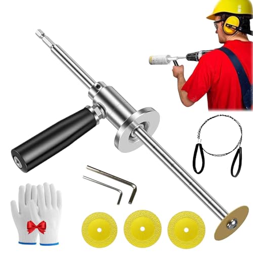 Inside Pipe Cutter for PVC Pipe, Pvc Internal Pipe Cutter, for PVC Pipe with Diameter Greater than 1.5 Inches - Internal Plastic Abs Pipes Cutting Tool Set with Scale, 7 Inches Depth Adjustable (1PC)
