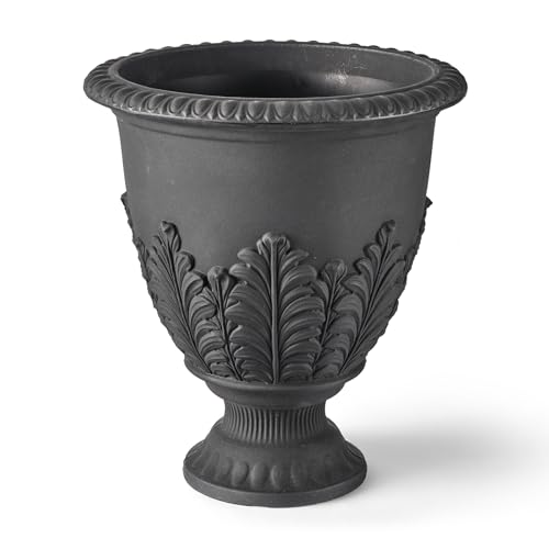 ARBORA 17" Paris Urn Planter - Lightweight Polyresin Decorative Plant Pot
