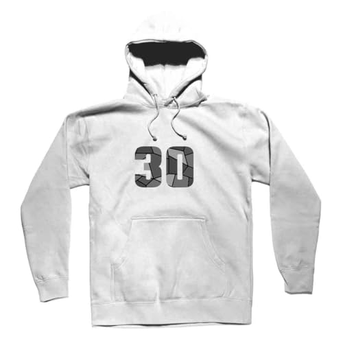 Hoodie 30 blanc unisexe en coton molletonné doux