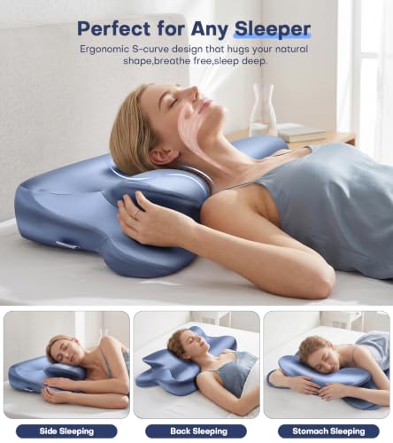 2026 Cooling Gel Memory Foam Pillow, Cervical Neck Pillow for Pain Relief - image 5